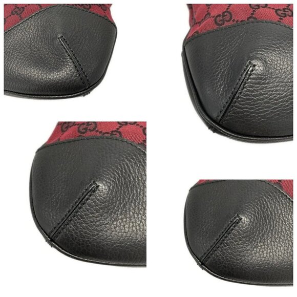 GUCCI GG Red Black Jacquard Leather Shoulder Bag 492-062825 - Picture 6 of 14